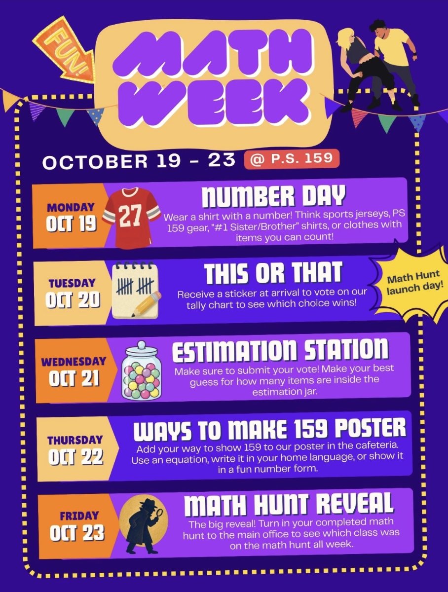 Math week schedule